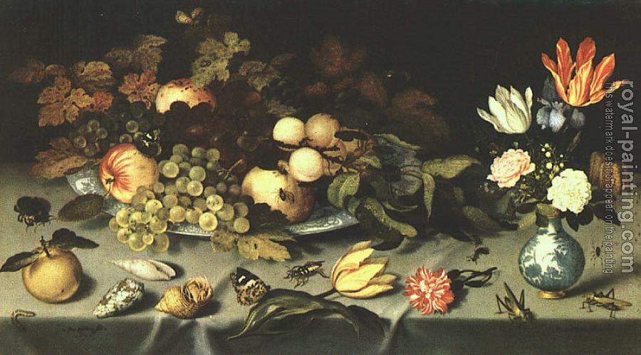 Balthasar Van Der Ast : Graphic Flowers and Fruit